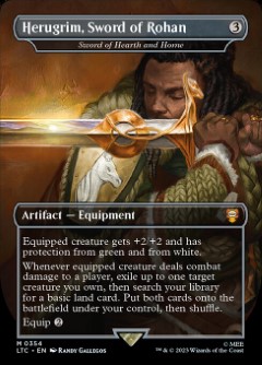 Sword of Hearth and Home - Herugrim, Sword of Rohan The Lord of the Rings- Tales of Middle-earth Commander decks Topper